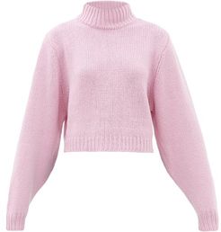 Tabeth Cropped Cashmere Sweater - Womens - Pink