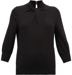Rumer Twisted-neckline Cashmere-blend Sweater - Womens - Black