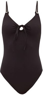 Yara Tie-front Swimsuit - Womens - Black