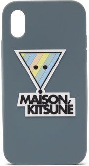 Rainbow Triangle-logo Iphone X Case - Mens - Blue Multi