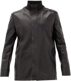 Warren Leather Field Jacket - Mens - Black