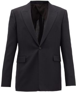 Mason Single-breasted Tropical-wool Suit Jacket - Mens - Dark Navy