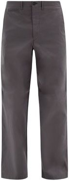 Chad Cotton-twill Trousers - Mens - Grey