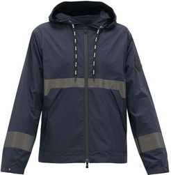 Reflective-stripe Technical Hooded Jacket - Mens - Navy