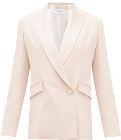 Eden Double-breasted Crepe Suit Jacket - Womens - Light Pink