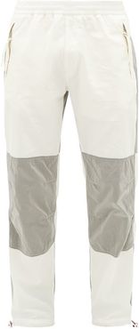 1952 - Panelled Cotton Track Pants - Mens - White Silver