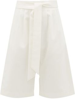 Saint Pierre Cotton-twill Culottes - Womens - Ivory