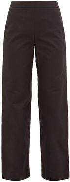 Kadapul Wide-leg Cotton-twill Trousers - Womens - Black