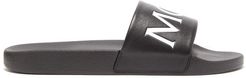 Bastien Logo-print Leather Slides - Mens - Black