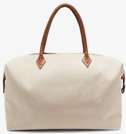 Perriand Large Linen-canvas Weekend Bag - Womens - Beige Multi