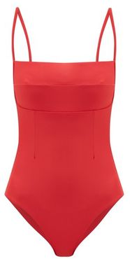 Paula Square-neck Swimsuit - Womens - Red