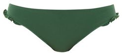 Ruffle Bikini Briefs - Womens - Green White