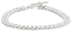 Chain-link Sterling-silver Bracelet - Mens - Silver