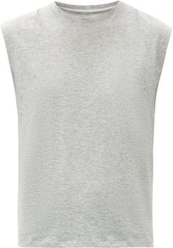 Le Mid Rise Muscle Cotton Tank Top - Womens - Light Grey