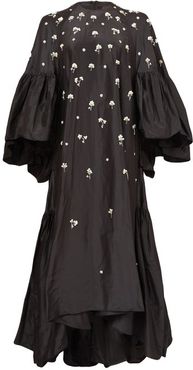 Gwyn Floral-sequinned Silk-taffeta Gown - Womens - Black