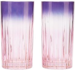 Set Of Two Gradient Glasses - Pink Multi