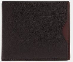 Bi-fold Grained-leather Wallet - Mens - Black