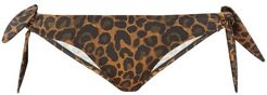 Marigot Leopard-print Side-tie Bikini Briefs - Womens - Leopard