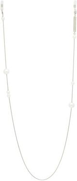 Drop Pearl White Gold-plated Glasses Chain - Womens - White Gold