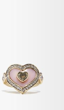Anahata Diamond, Sapphire, Opal & 18kt Gold Ring - Womens - Pink