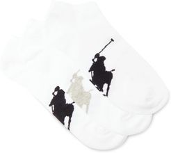 Pack Of Three Logo-jacquard Ankle Socks - Mens - White
