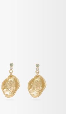 Diamond, Sapphire & 18kt Gold Drop Earrings - Womens - Gold