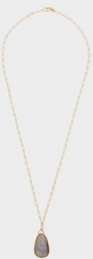 Labradorite & 22kt Gold Pendant Necklace - Womens - Gold