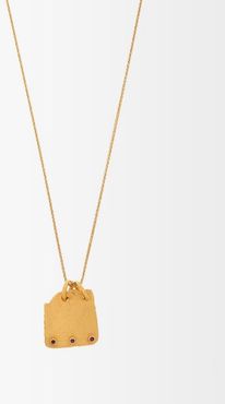 Ruby & 22kt Gold Pendant Necklace - Womens - Gold