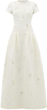 Alphonse Crystal-embellished Chantilly-lace Dress - Womens - Ivory