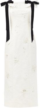 Angelique Crystal-embellished Chantilly-lace Dress - Womens - Ivory