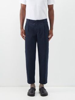 Assembly Cropped Cotton-twill Chino Trousers - Mens - Navy