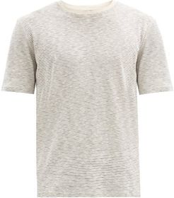Striped Cotton-jersey T-shirt - Mens - Cream Navy