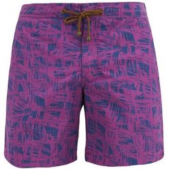 Brushstrokes-print Swim Shorts - Mens - Purple