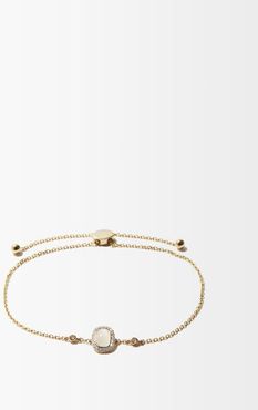 June Moonstone, Diamond & 14kt Gold Bracelet - Womens - White Multi