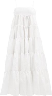 Eloisa Tiered Taffeta Dress - Womens - White
