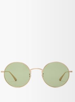 X Oliver Peoples After Midnight Metal Sunglasses - Womens - Green