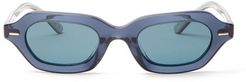 X Oliver Peoples L.a. Cc Acetate Sunglasses - Womens - Blue