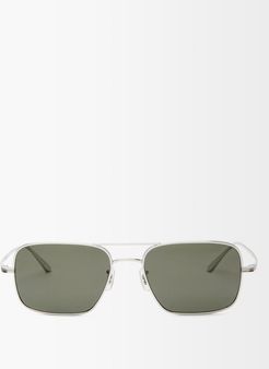 X Oliver Peoples Victory La Square Sunglasses - Womens - Black