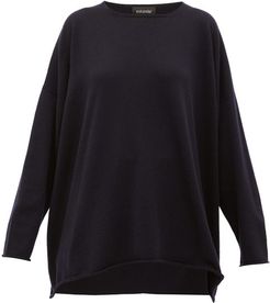 Boat-neck Cashmere Sweater - Womens - Navy