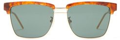 Square Acetate Sunglasses - Mens - Tortoiseshell