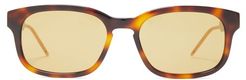 Rectangular Acetate Sunglasses - Mens - Tortoiseshell