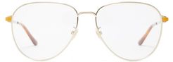 Round Metal Glasses - Mens - Gold