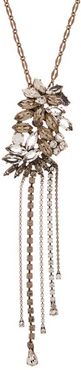Crystal-embellished Brooch Necklace - Womens - Crystal
