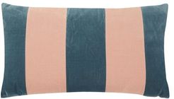 Striped Cotton-velvet Cushion - Pink Multi