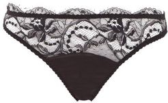 Signature Lace Briefs - Womens - Black