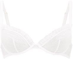 Duchy Street Frilled Mesh Underwired Bra - Womens - White