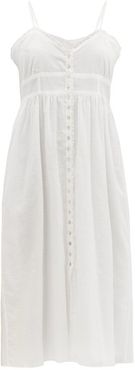 Avalon Ruffled Cotton-voile Dress - Womens - White