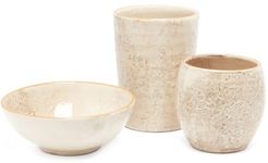 Ceramic Bowl And Tumbler Set - Cream