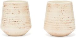 Set Of Two Ceramic Tumblers - Cream