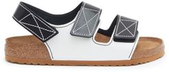 Milano Leather Sandals - Womens - Black White